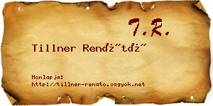 Tillner Renátó névjegykártya