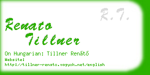 renato tillner business card